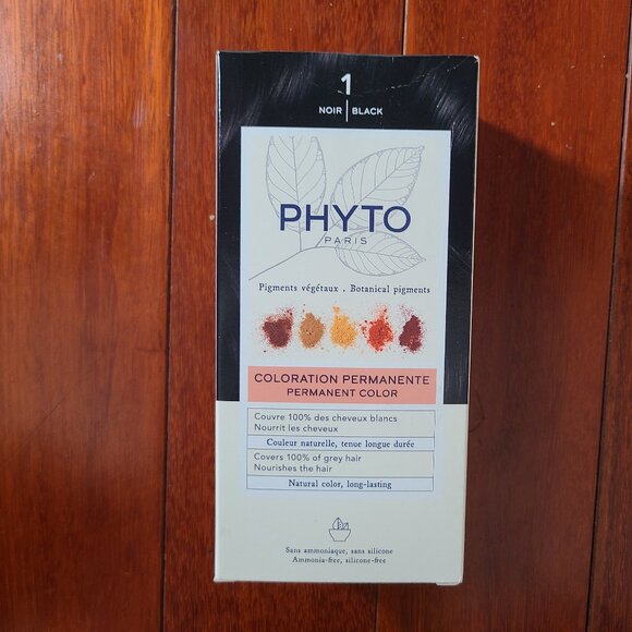 Phyto Paris Permanent Hair Color - Black (No. 1) - New - Picture 2 of 2